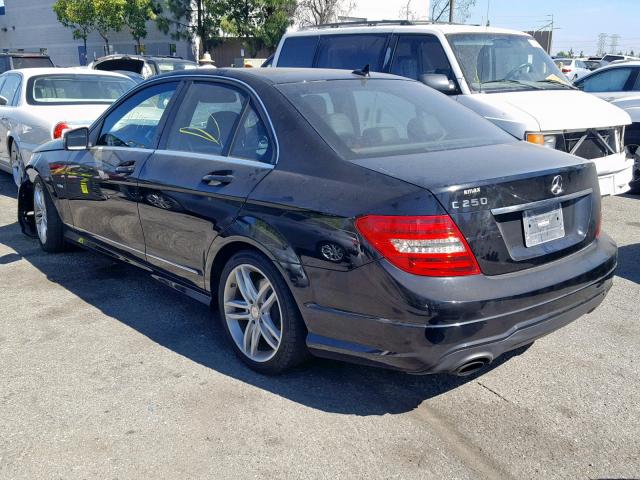 WDDGF4HB8CA615281 - 2012 MERCEDES-BENZ C 250 BLACK photo 3