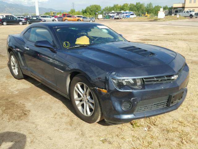 2G1FB1E38F9309803 - 2015 CHEVROLET CAMARO LS BLUE photo 1