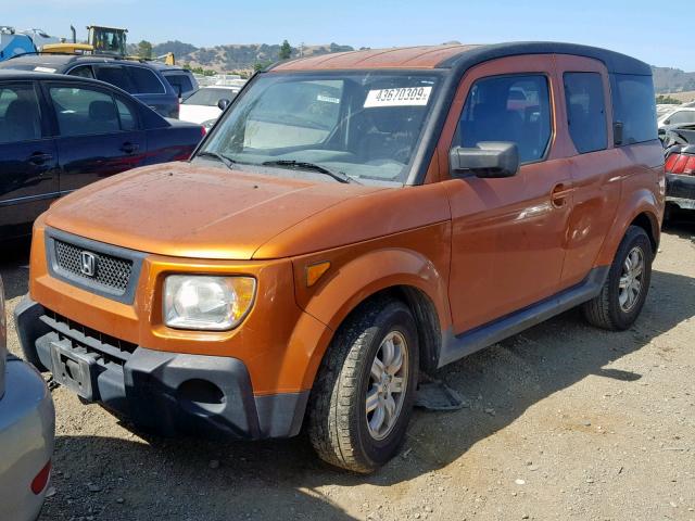 5J6YH18776L016376 - 2006 HONDA ELEMENT EX ORANGE photo 2