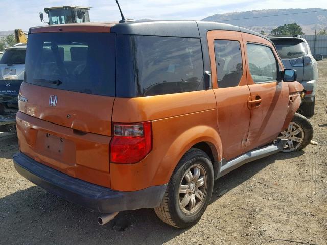 5J6YH18776L016376 - 2006 HONDA ELEMENT EX ORANGE photo 4