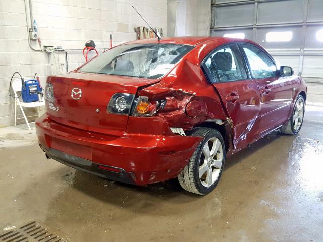 JM1BK323861493411 - 2006 MAZDA 3 S MAROON photo 4