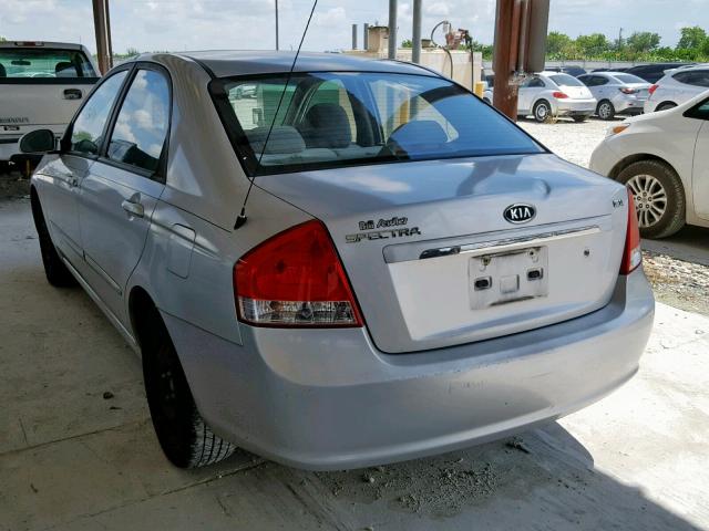 KNAFE221195634802 - 2009 KIA SPECTRA EX SILVER photo 3