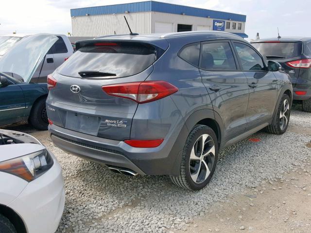 KM8J3CA23GU114120 - 2016 HYUNDAI TUCSON LIM GRAY photo 4