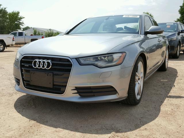 WAUGFAFC4EN106270 - 2014 AUDI A6 PREMIUM GRAY photo 2