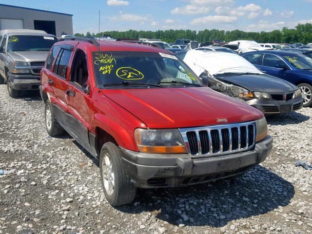 1J4GW48S02C198519 - 2002 JEEP GRAND CHER RED photo 1