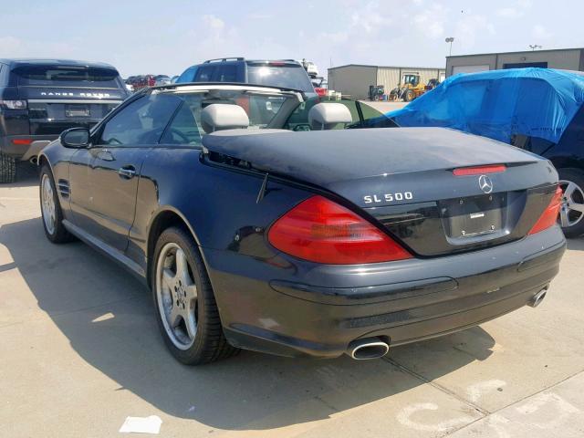 WDBSK75F23F054733 - 2003 MERCEDES-BENZ SL 500R BLACK photo 3