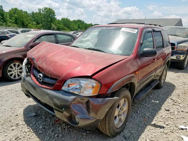 4F2CZ04183KM20894 - 2003 MAZDA TRIBUTE LX RED photo 2