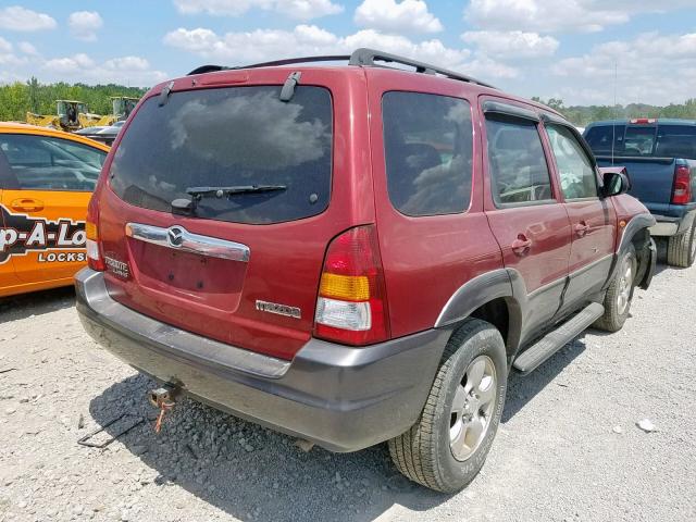 4F2CZ04183KM20894 - 2003 MAZDA TRIBUTE LX RED photo 4