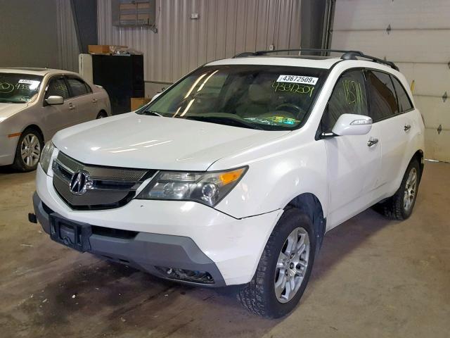 2HNYD28207H502564 - 2007 ACURA MDX WHITE photo 2