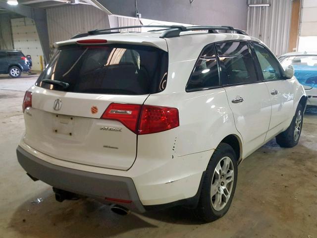 2HNYD28207H502564 - 2007 ACURA MDX WHITE photo 4