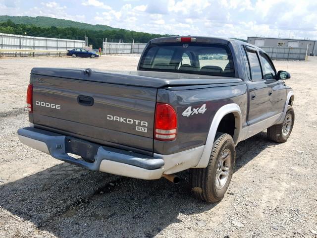 1D7HG48N54S611275 - 2004 DODGE DAKOTA QUA GRAY photo 4