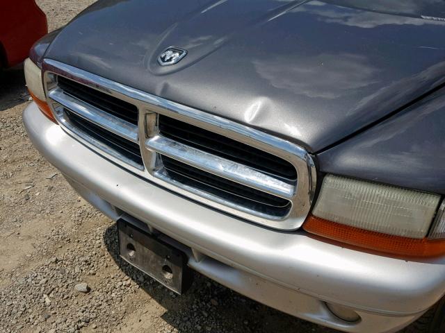 1D7HG48N54S611275 - 2004 DODGE DAKOTA QUA GRAY photo 9