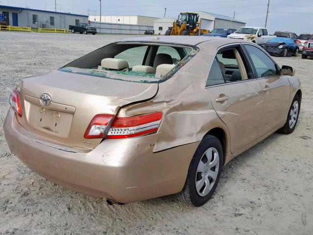 4T1BF3EK3BU772275 - 2011 TOYOTA CAMRY BASE GOLD photo 4