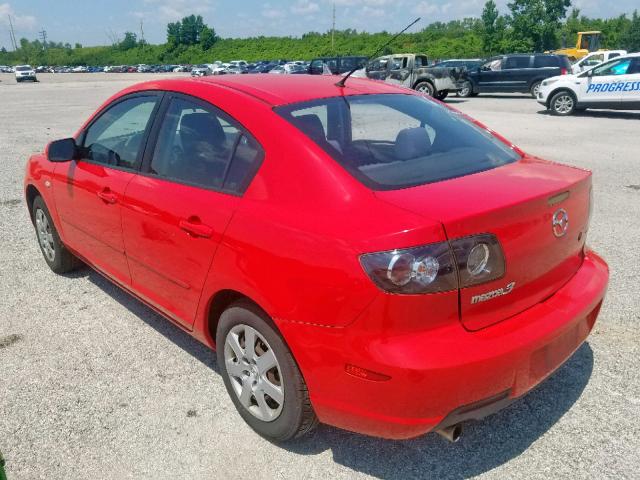 JM1BK12F271668025 - 2007 MAZDA 3 I RED photo 3