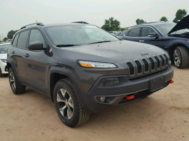 1C4PJMBS6HW564004 - 2017 JEEP CHEROKEE T GRAY photo 1