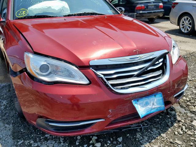 1C3CCBAB7EN142344 - 2014 CHRYSLER 200 LX RED photo 9