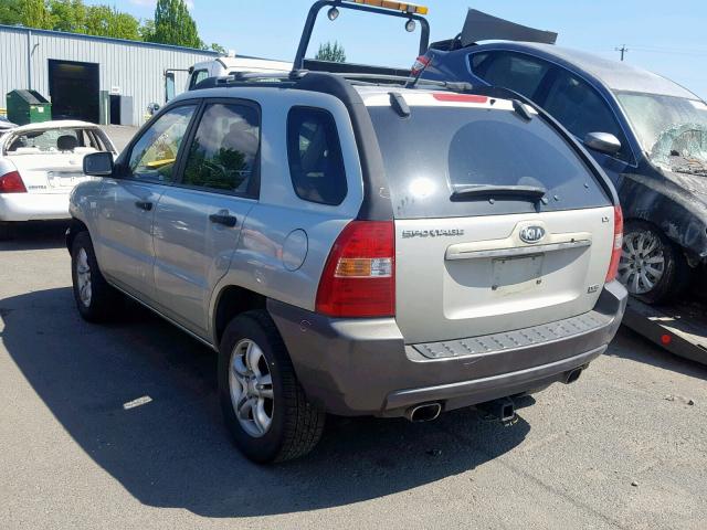 KNDJF723X77335996 - 2007 KIA SPORTAGE E SILVER photo 3