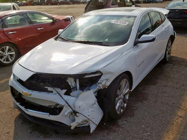 1G1ZE5SX5JF105415 - 2018 CHEVROLET MALIBU PRE WHITE photo 2