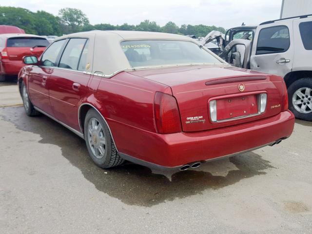 1G6KD54Y13U136440 - 2003 CADILLAC DEVILLE RED photo 3