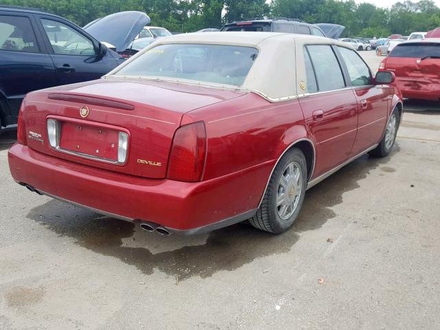 1G6KD54Y13U136440 - 2003 CADILLAC DEVILLE RED photo 4