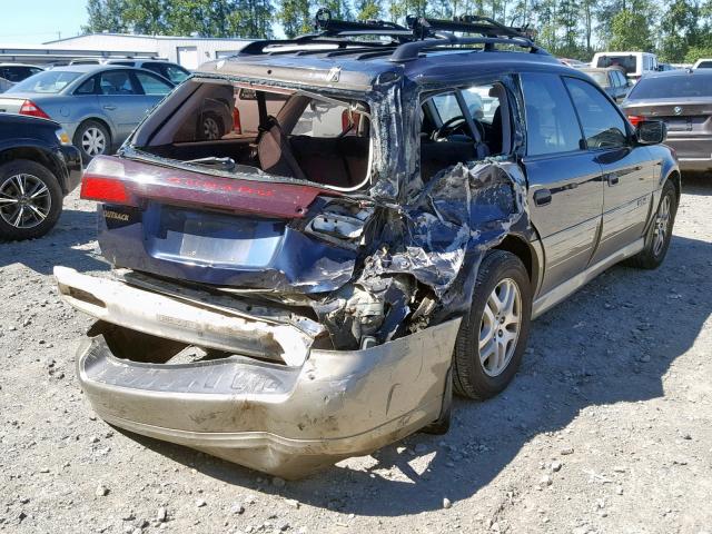 4S3BH675537655384 - 2003 SUBARU LEGACY OUT BLUE photo 4