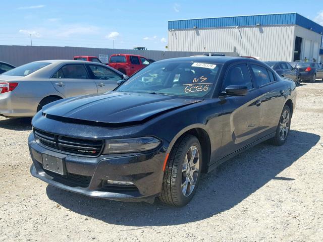 2C3CDXJG3FH746036 - 2015 DODGE CHARGER SX BLACK photo 2