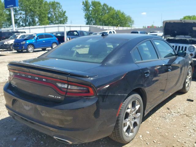 2C3CDXJG3FH746036 - 2015 DODGE CHARGER SX BLACK photo 4