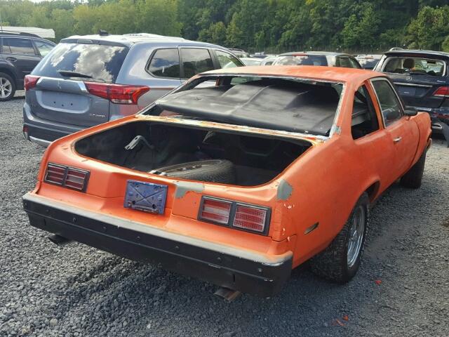 1X27D7T168039 - 1977 CHEVROLET NOVA ORANGE photo 4