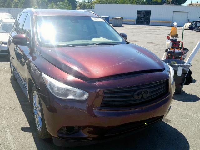 5N1AL0MNXDC327989 - 2013 INFINITI JX35 BURGUNDY photo 1