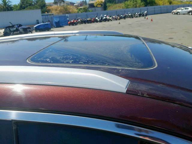 5N1AL0MNXDC327989 - 2013 INFINITI JX35 BURGUNDY photo 9