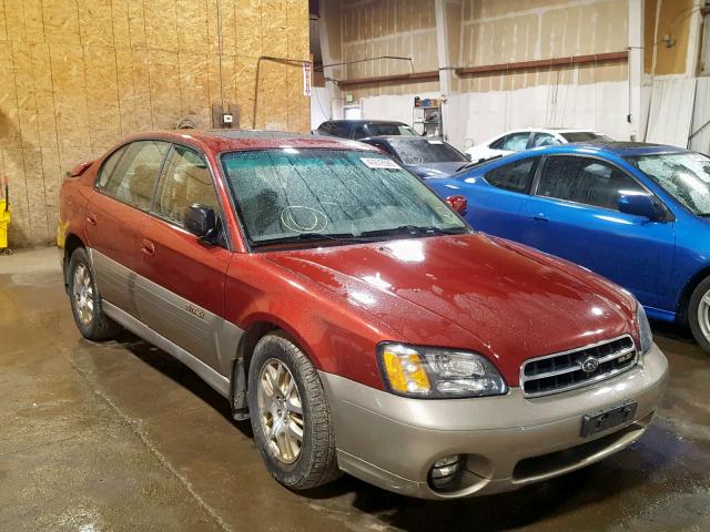 4S3BE896627216266 - 2002 SUBARU LEGACY OUT RED photo 1