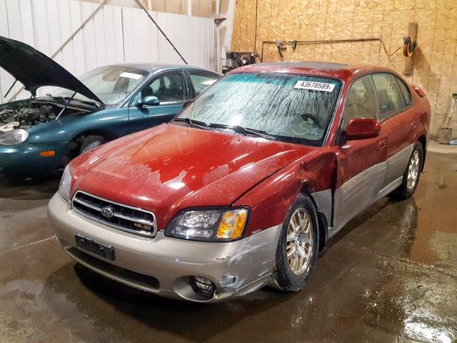 4S3BE896627216266 - 2002 SUBARU LEGACY OUT RED photo 2