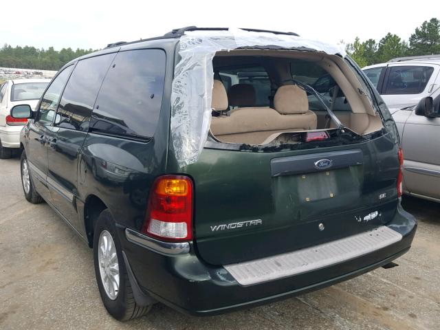 2FMZA5243XBA98978 - 1999 FORD WINDSTAR S GREEN photo 3