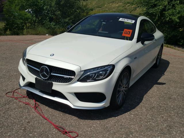 WDDWJ6EB0HF527474 - 2017 MERCEDES-BENZ C 43 4MATI WHITE photo 2