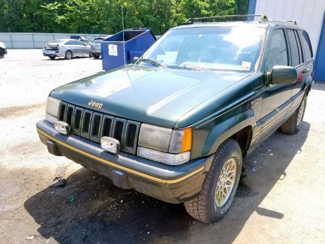 1J4FX78S8SC527428 - 1995 JEEP GRAND CHER GREEN photo 2