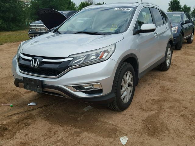 2HKRM4H70FH688839 - 2015 HONDA CR-V EXL SILVER photo 2