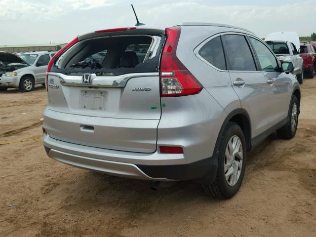 2HKRM4H70FH688839 - 2015 HONDA CR-V EXL SILVER photo 4