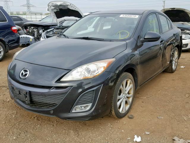 JM1BL1U50B1457769 - 2011 MAZDA 3 S BLACK photo 2