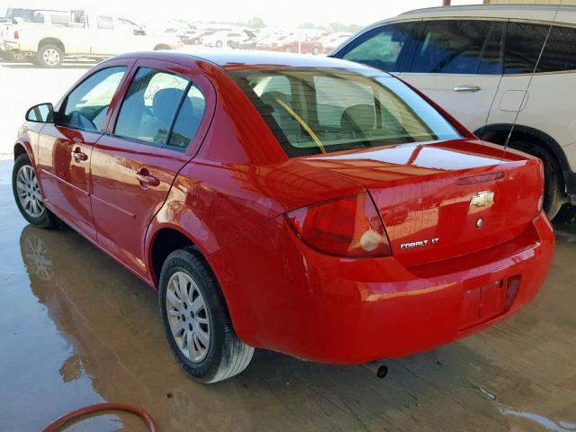 1G1AD5F5XA7177648 - 2010 CHEVROLET COBALT 1LT RED photo 3