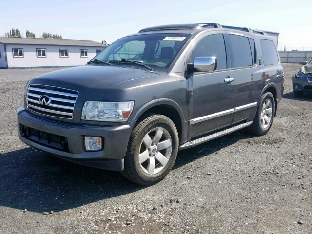 5N3AA08C74N809958 - 2004 INFINITI QX56 GRAY photo 2