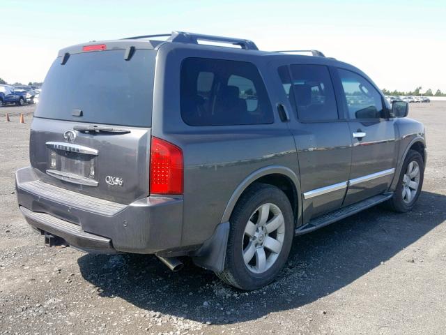 5N3AA08C74N809958 - 2004 INFINITI QX56 GRAY photo 4