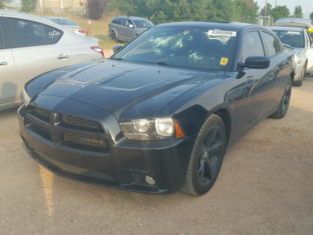 2C3CDXHG8DH518987 - 2013 DODGE CHARGER SX BLACK photo 2