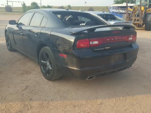 2C3CDXHG8DH518987 - 2013 DODGE CHARGER SX BLACK photo 3