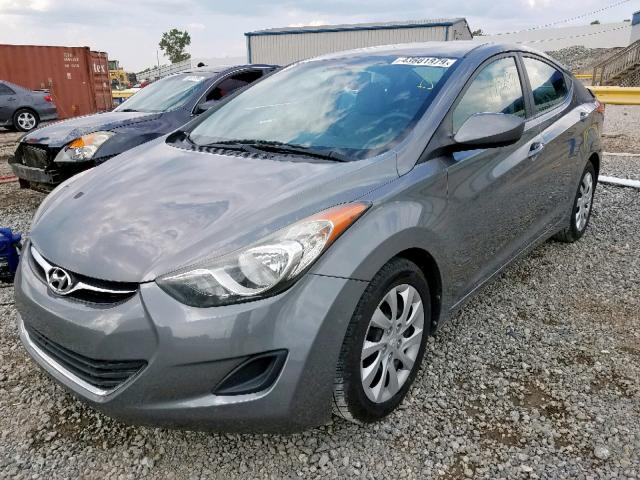 5NPDH4AEXCH138437 - 2012 HYUNDAI ELANTRA GL GRAY photo 2