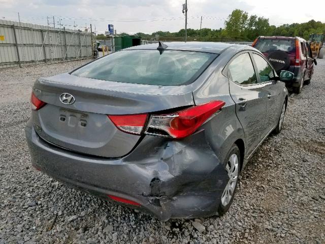 5NPDH4AEXCH138437 - 2012 HYUNDAI ELANTRA GL GRAY photo 4