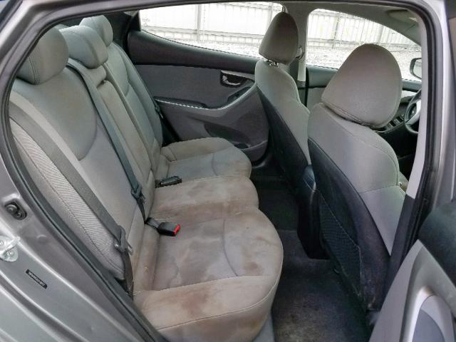 5NPDH4AEXCH138437 - 2012 HYUNDAI ELANTRA GL GRAY photo 6