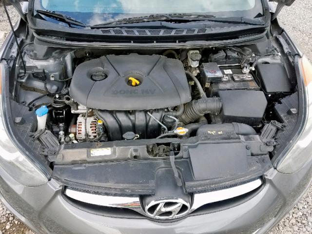 5NPDH4AEXCH138437 - 2012 HYUNDAI ELANTRA GL GRAY photo 7