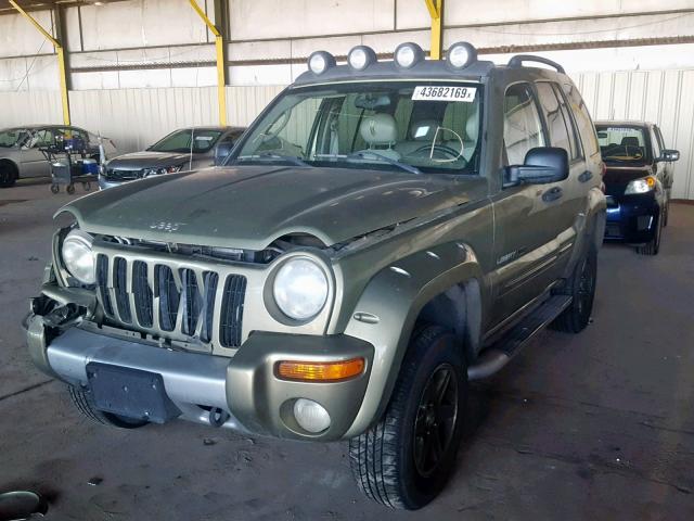 1J8GL38K93W522388 - 2003 JEEP LIBERTY RE GREEN photo 2