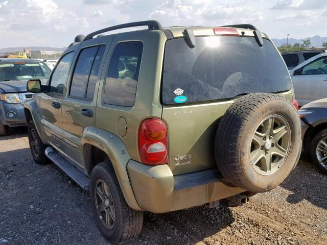 1J8GL38K93W522388 - 2003 JEEP LIBERTY RE GREEN photo 3