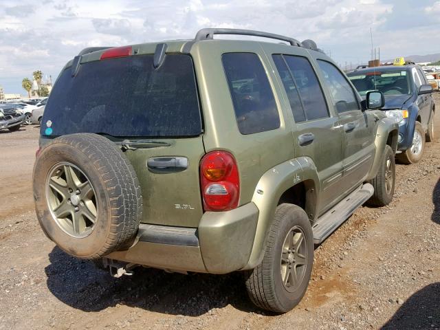 1J8GL38K93W522388 - 2003 JEEP LIBERTY RE GREEN photo 4